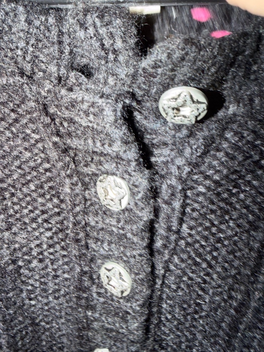 POL Black Multicolor Stitch Cable-Knit Women's Sweater - NWOT - Picture 2 of 6